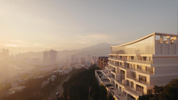 Atherton Upper House, an 11-unit luxury villa complex on Busan’s Dalmaji Hill, with prices ranging from 7 billion to 10 billion won ($4.7 million-$6.7 million) (Atherton Upper House)
